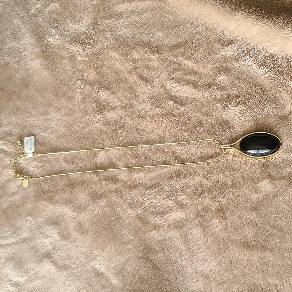 Lia Sophia black pendant necklace